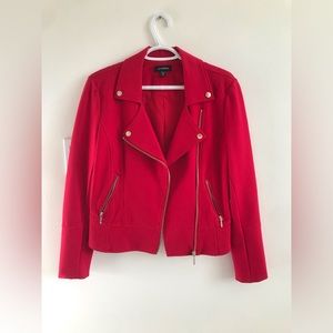 Sexy Le Chateau womens bomber biker jacket red